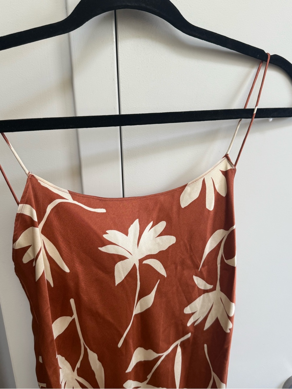 Anine Bing Rust Floral Maxi Dress with Cream Print - Picture 3 of 5